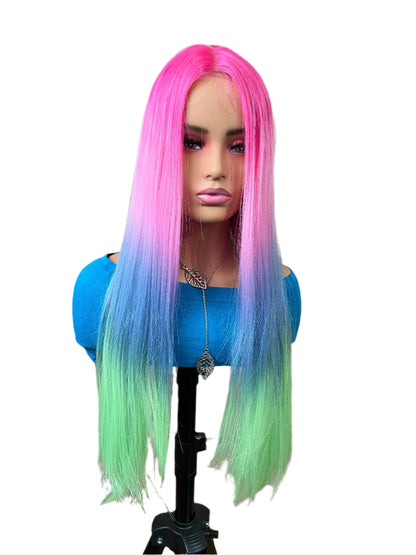 Iris - Ombre Unicorn 30" lacefront wig - VIVID colors!