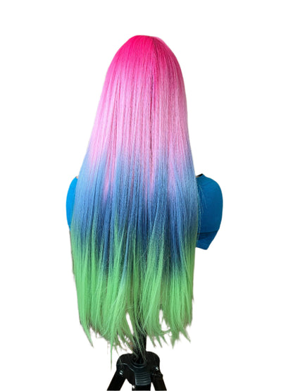 Iris - Ombre Unicorn 30" lacefront wig - VIVID colors!