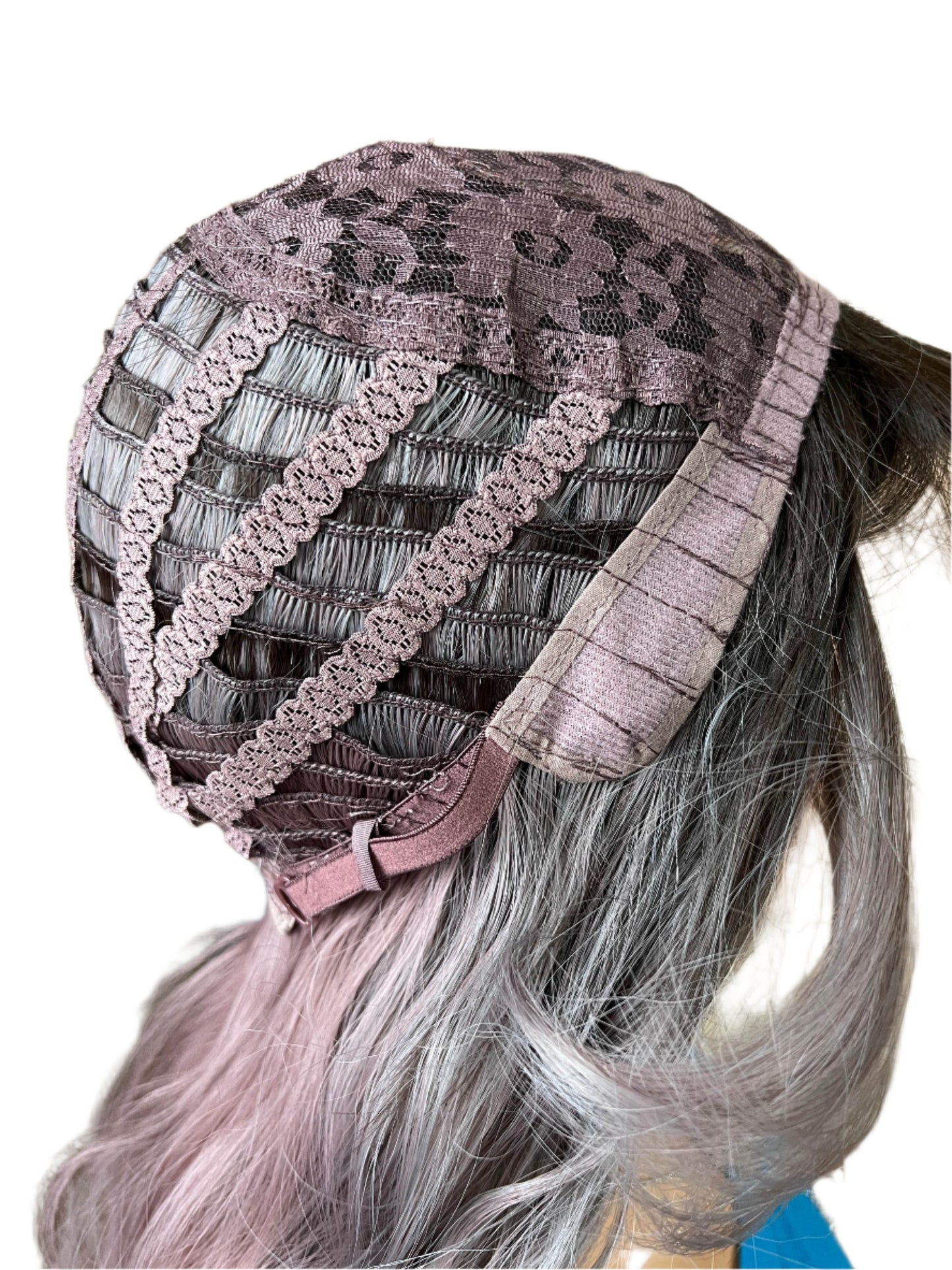 Mariah - 24" Gray Lavender and Blue wig with bangsWigs with BangsLazygirl Approved