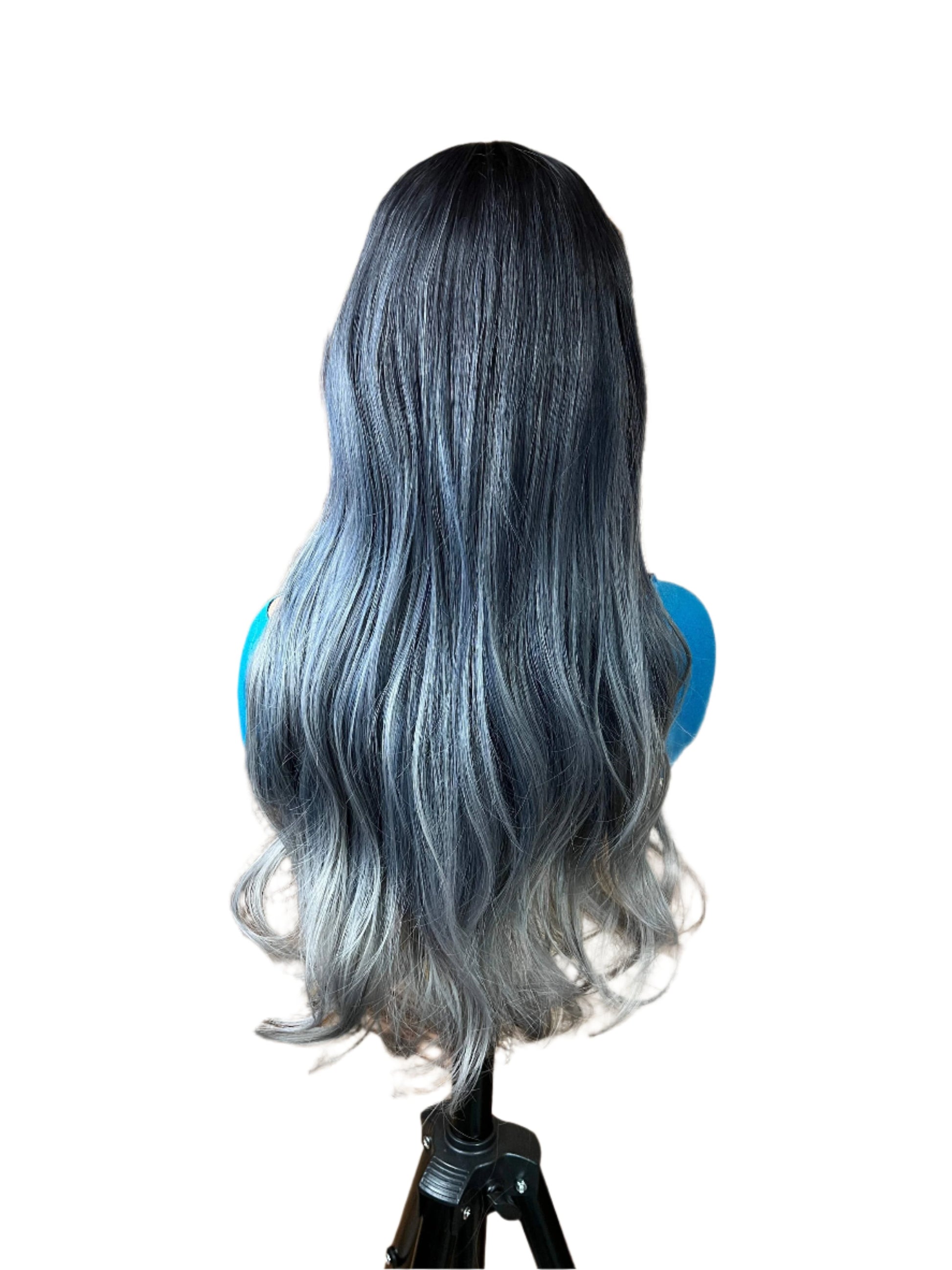 Bonnie - Blue gray synthetic wig with bangsWigs with BangsLazygirl Approved