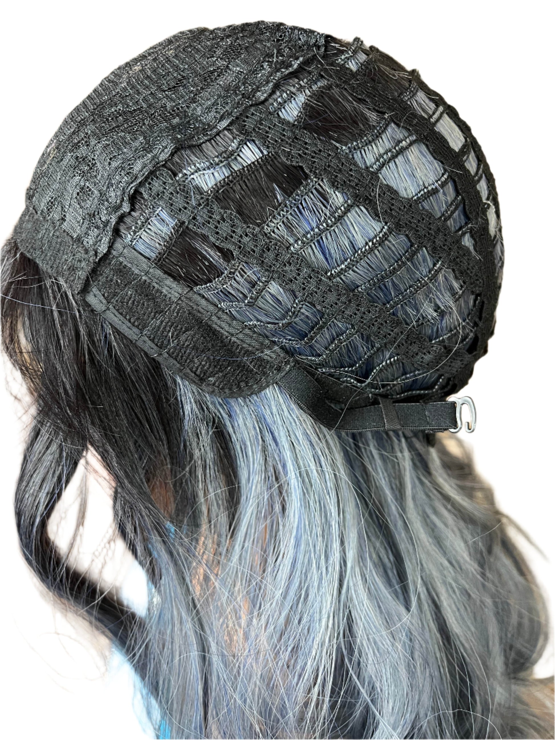 Bonnie - Blue gray synthetic wig with bangsWigs with BangsLazygirl Approved